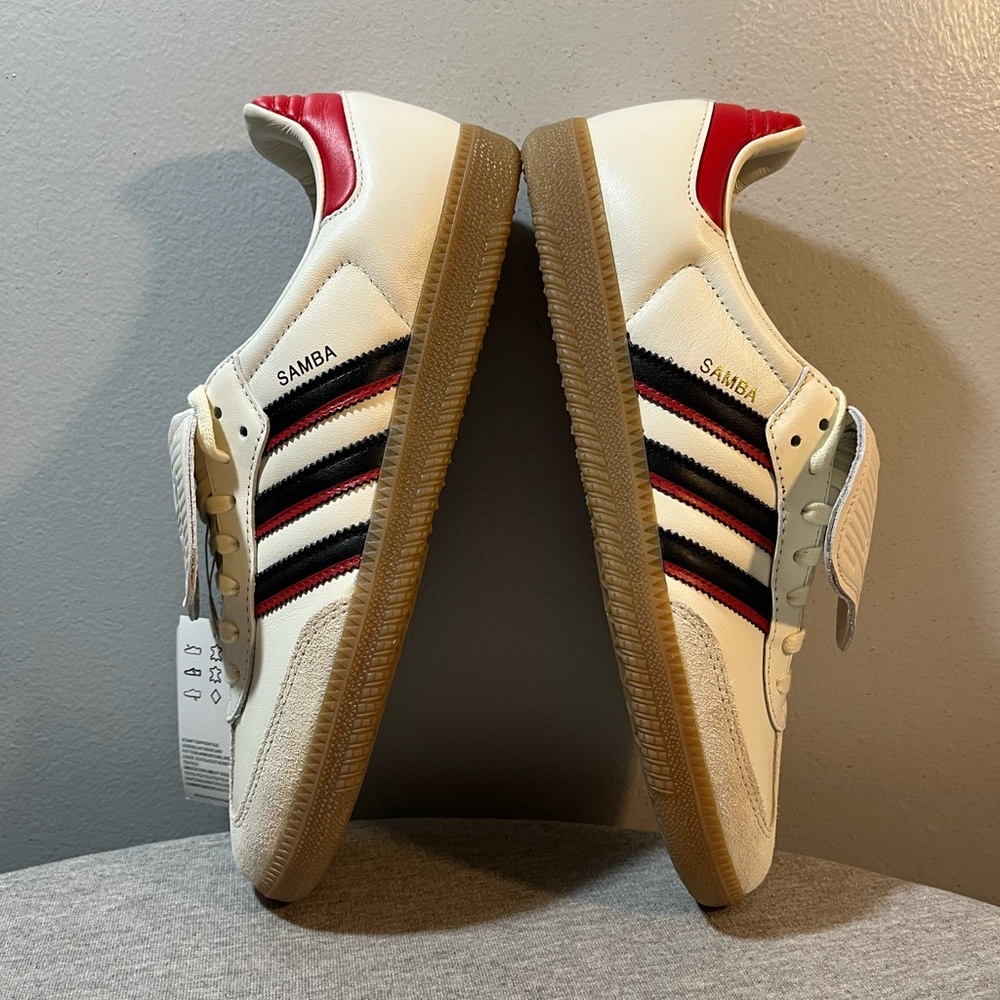 Adidas Original Sambas LT White With Red Tabs Men’s Shoe Size 9.5 JQ5124​ - Picture 7 of 11